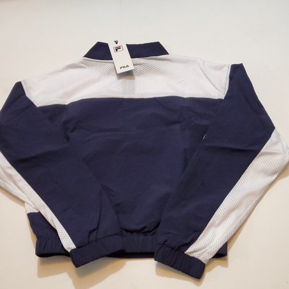 NWT Fila Gigi 1/4 Zip Track Jacket Blue White Women's Small Brand New With Tags - Picture 9 of 9